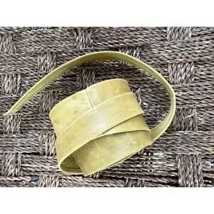 Sunday Honey | Accessories | Olive Argentinian Leather Wrap  display picture 1